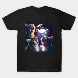 Space Kitty Chic Elevate Your Wardrobe with Cat UFO Designs T-Shirt